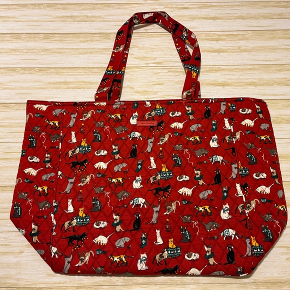 VERA BRADLEY HOLIDAY OWLS BRITE TOTE main image 1